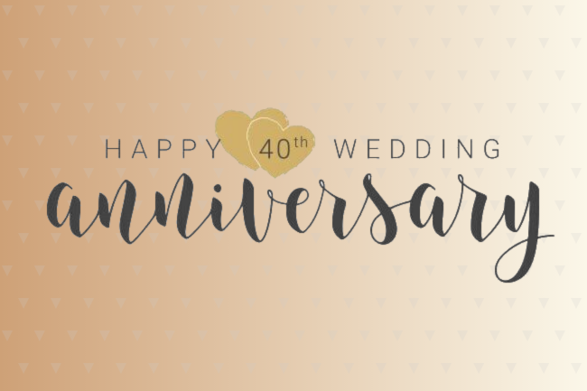 40th Wedding Anniversary Ideas