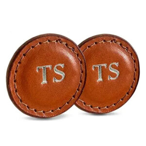 Monogrammed Leather Golf Ball Markers